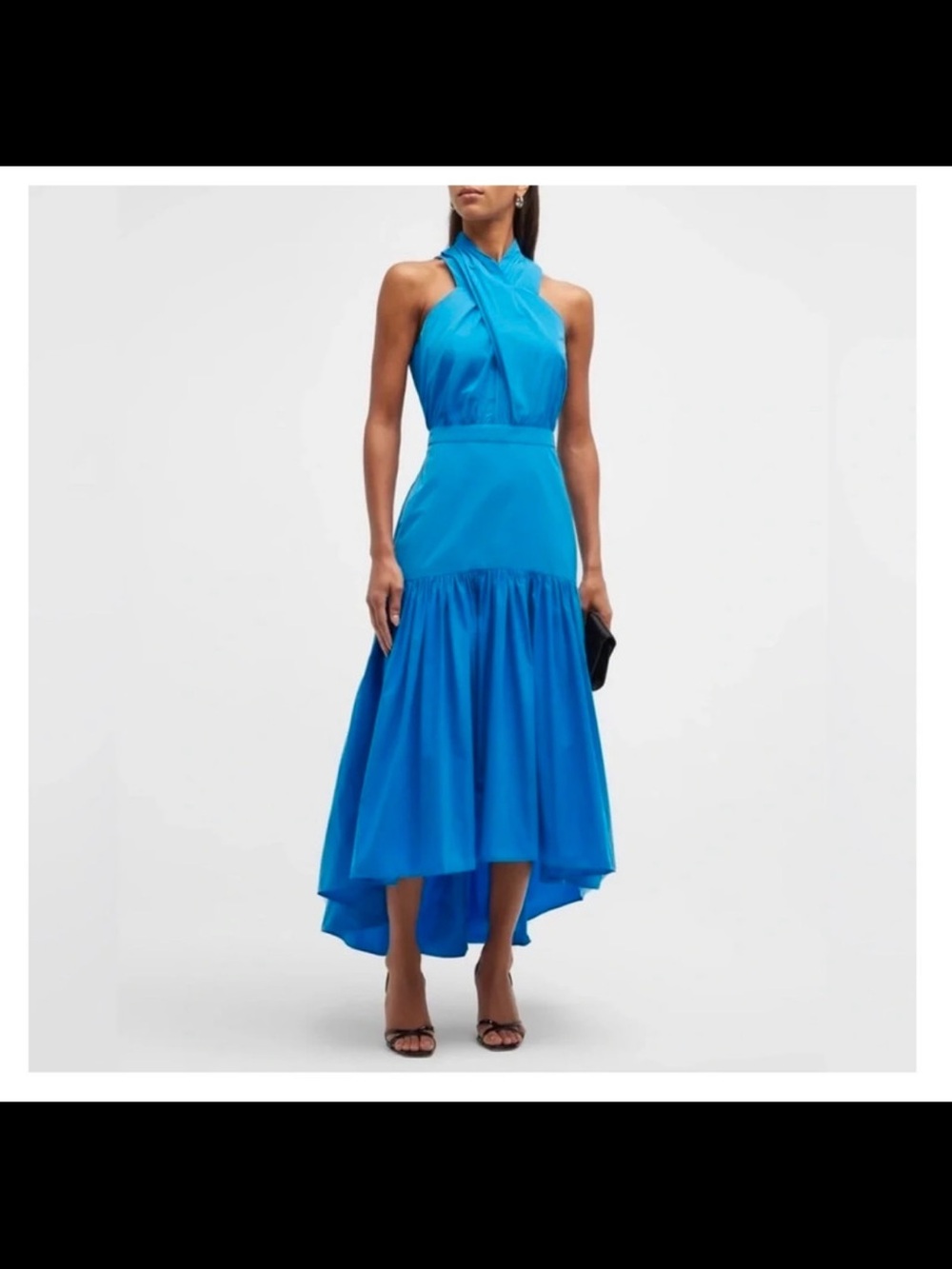 New with tags 498$Veronica Beard Cobalt Halter  High-Low Midi Dress size 16